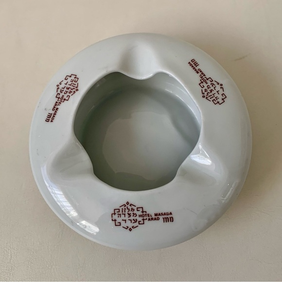 Vintage Naaman Hotel Masada Israel Porcelain Ashtray - Picture 3 of 13